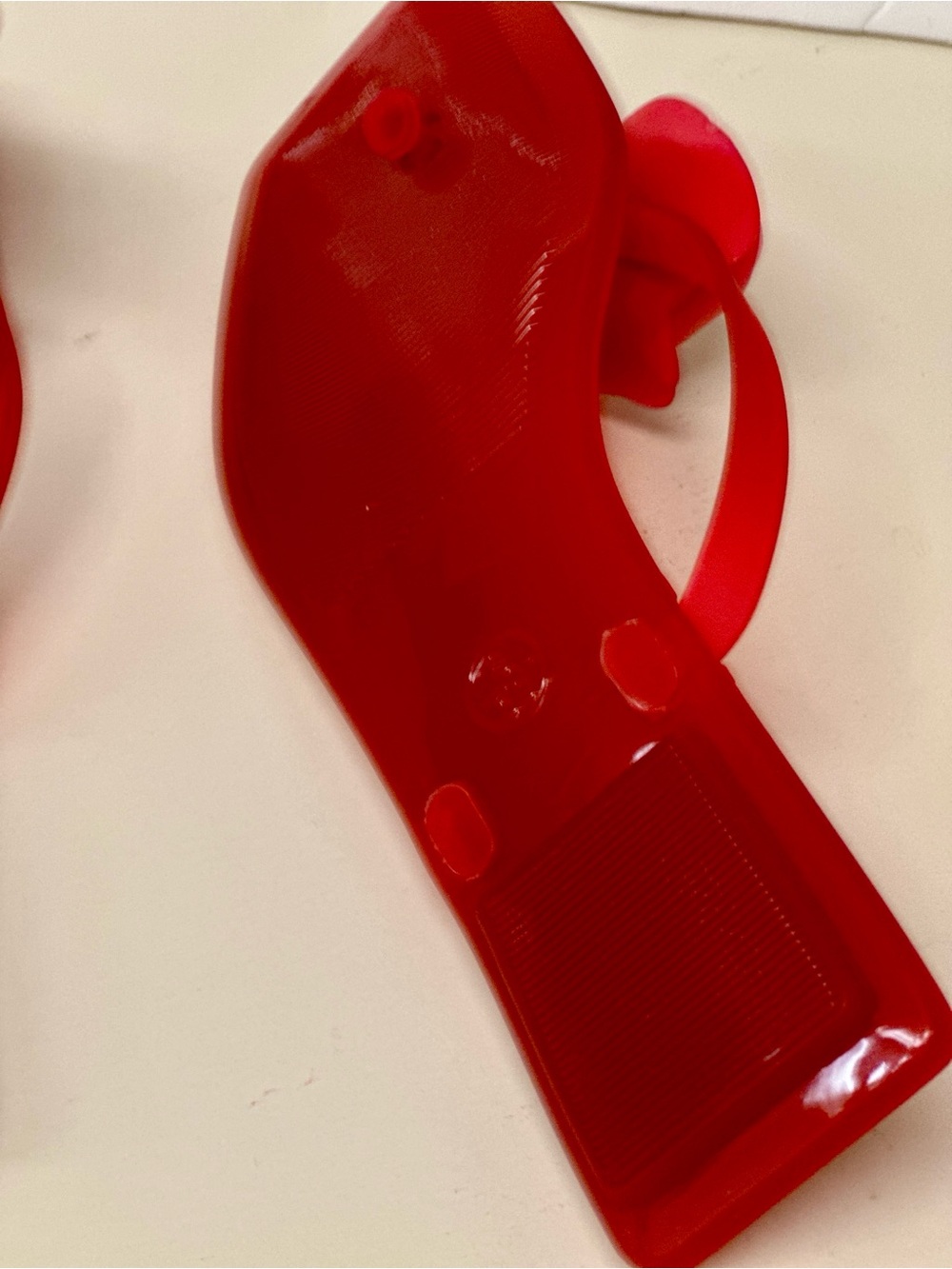 Jeffrey Campbell Red Jelly Rose Thong Sandals - Picture 5 of 5